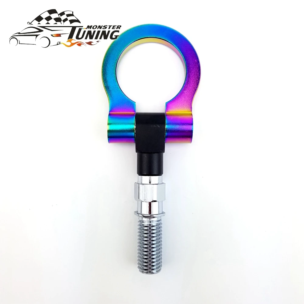 

Tuning Monster Aluminum Neo Chrome Euro Japan Model Auto Trailer Hook Universal Eye Towing Racing Car Front Tow Hook