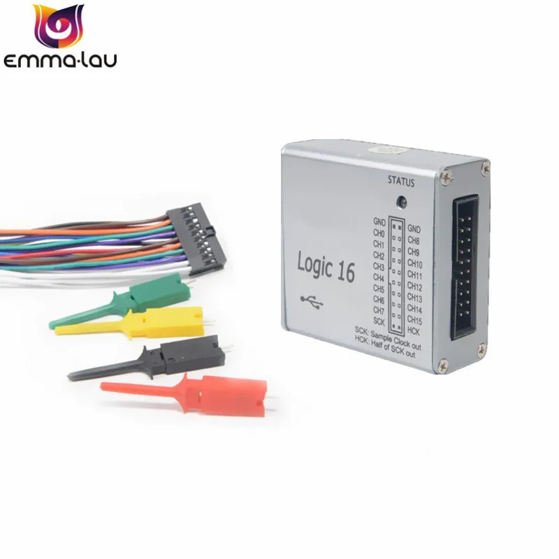 Metal Vesion Новейший USB логический анализатор 100 м Максимальная частота дискретизации 16 каналов ARM/FPGA инструмент отладки Поддержка Windows/Linux/Mac - Цвет: Metal Vesion