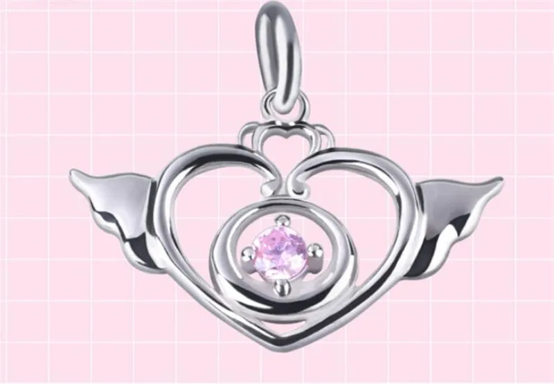 Anime Sailor Moon 20th Anniversary Heart Necklace Pendant 925 silver Cosplay Christmas Gift 1pcs | Украшения и аксессуары