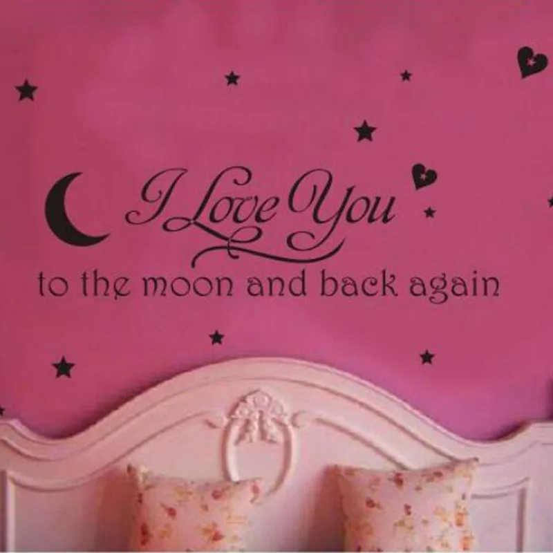 Fashion Wall Sticker Home Decoration Lettering Art Wedding Living Room Tv Background 1 Sheet Decal Black | Дом и сад