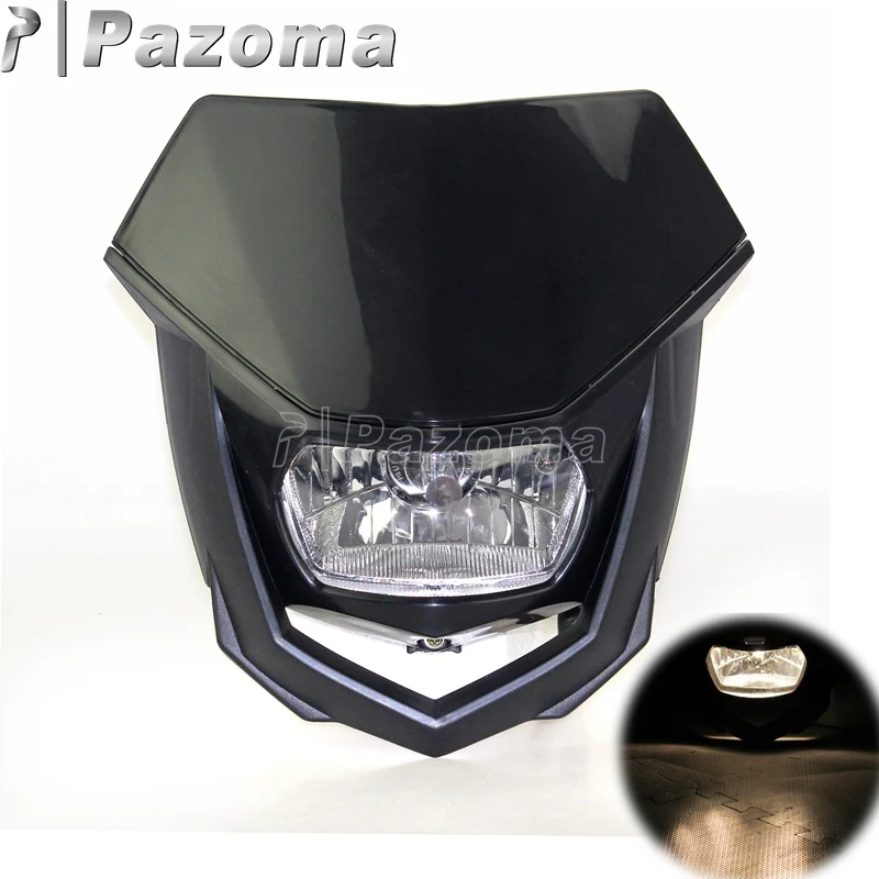 Фара мотоциклетная PAZOMA для мотоцикла черный уличный фонарь YZ WR 250F 450F CRF FMX KX RMZ SXF 250