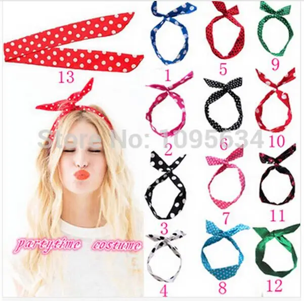 Бесплатная доставка Новый рокабилли Pin Up проволочный ободок для волос обруч 12