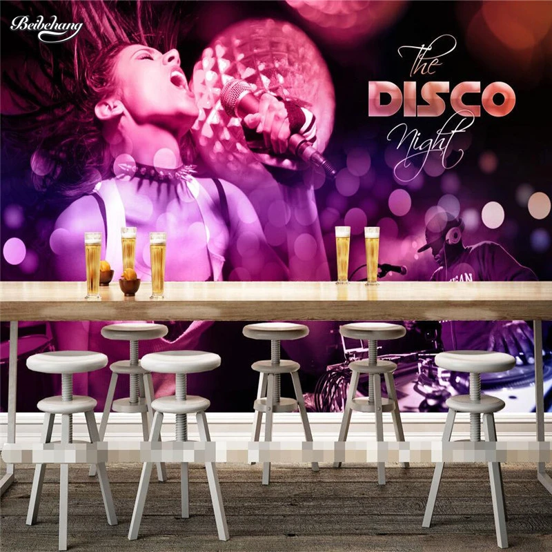 Женские картины на стену поющие танцы дискотека развлечения роспись wallpaper-3D