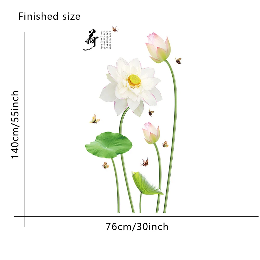 Lotus Flower китайский стиль гостиная спальня задний фон съемные Экологичные