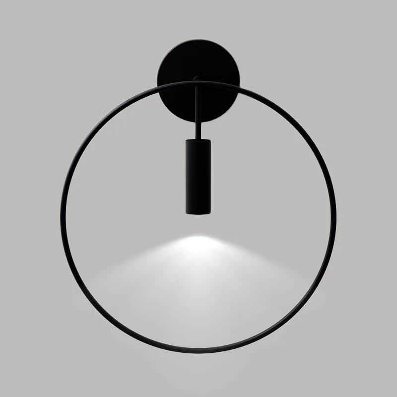 Круглая Минималистичная светодиодная настенная лампа для гостиной Светильники