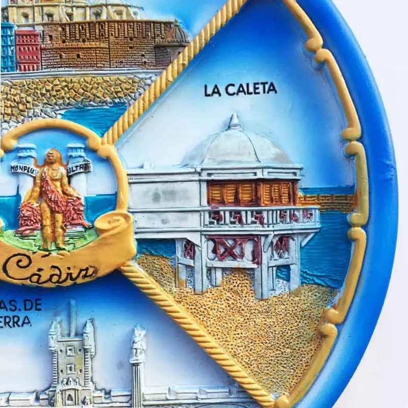 Испания Cadiz путешествия памятные смолы окрашенные ремесла диск украшения | Дом и