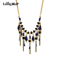 longway unique design jewelry gold color pendant necklaces for women stone beads necklace vintage party accessories sne160256