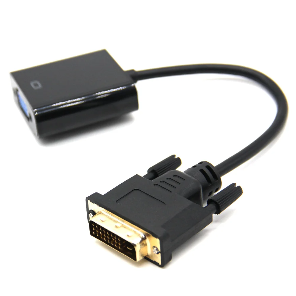 Кабель адаптер DVI VGA внешний 1080P кабель 24 + 1 25 Pin папа 15 мама видеоконвертер для ПК