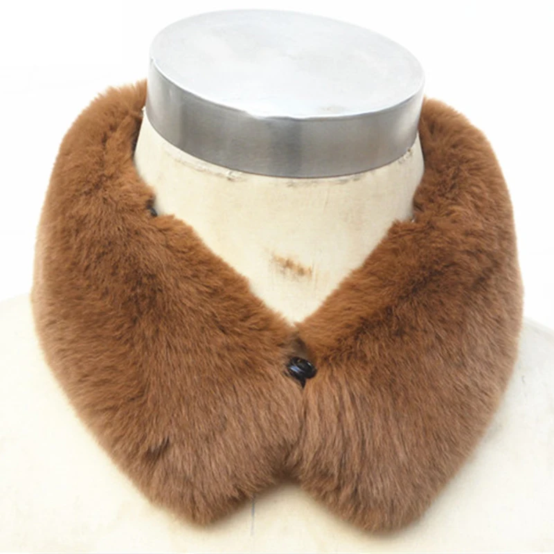 Рекс кролика шарф воротник для унисекс зима Новый 2017 Мужской русские женщины