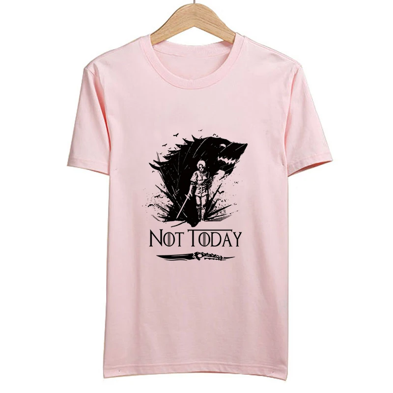 3 цвета, женская летняя футболка, Arya Stark Not Today, футболка с принтом,, модная уличная Футболка Harajuku, топы для фанатов Игры престолов