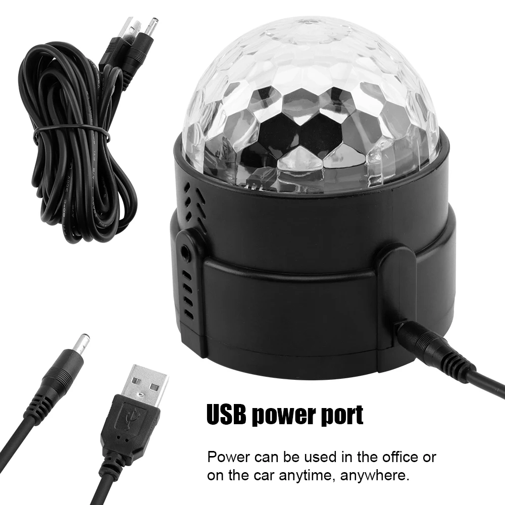 RGB светодиодный Кристаллический волшебный вращающийся шар дискотека