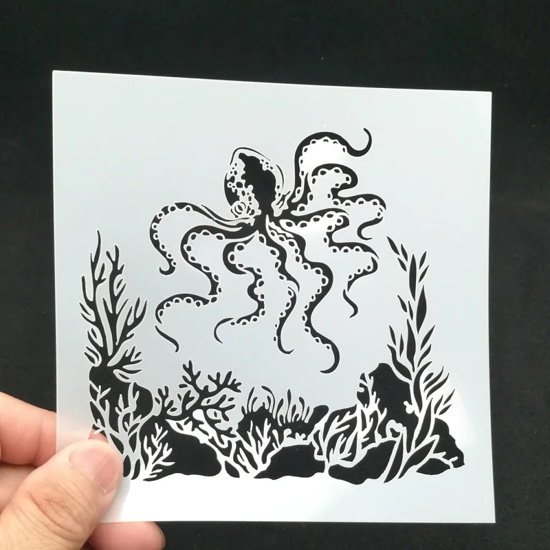 Милые трафареты осьминога для сделай сам скрапбукинга/фотоальбома декоративное