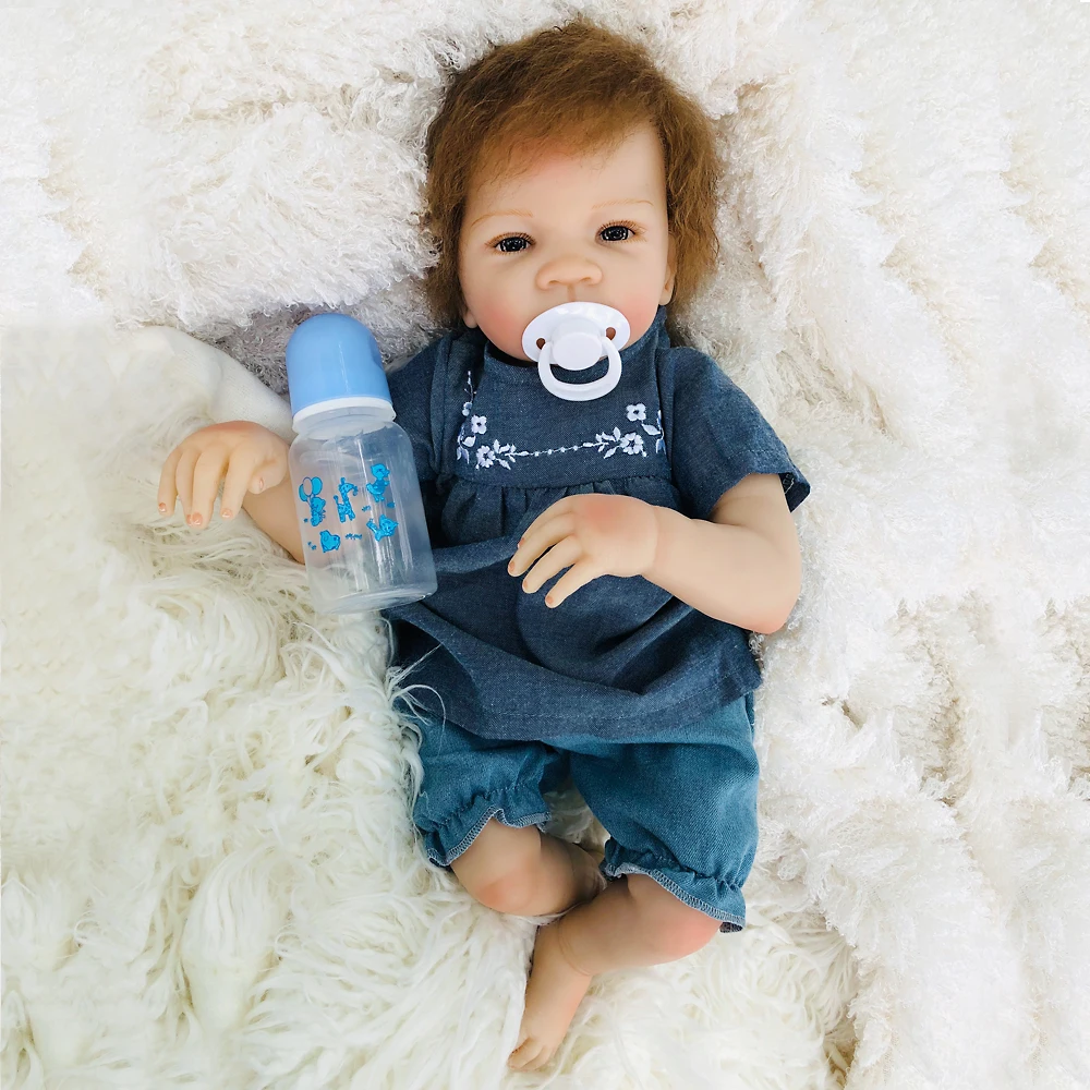 Реалистичная кукла Reborn мягкая силиконовая bebe для новорожденных игрушки reborn