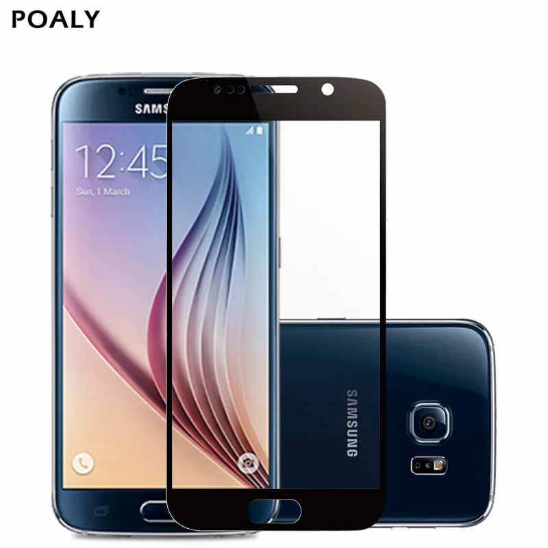 2 шт. полное покрытие для Samsung Galaxy S6 закаленное стекло S 6 зеркальная защита экрана