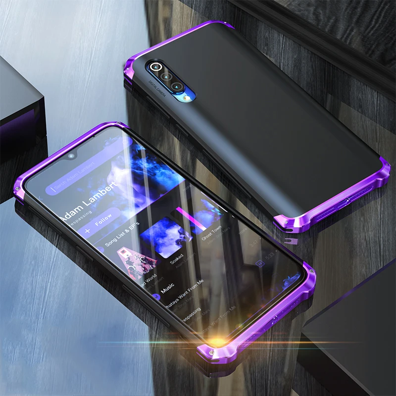 Роскошный чехол для Xiaomi Mi 9/SE с полной защитой 3в1 Алюминиевый металлический и