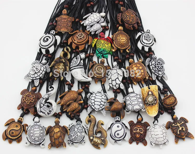 Лот 32 шт. множество стилей искусственная резная подвеска счастливые Черепашки
