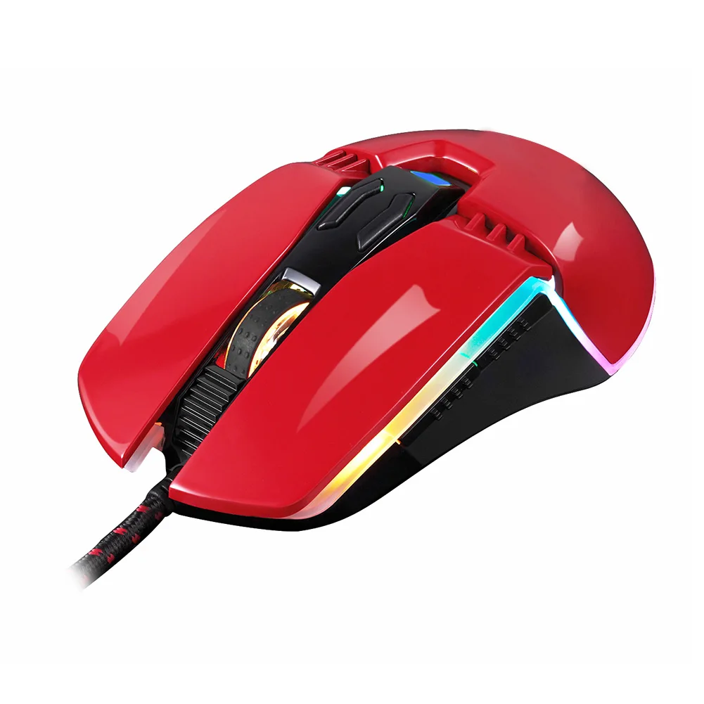 Проводная игровая мышь 4000 точек/дюйм 4 скоростная Регулировка DPI RGB подсветка для