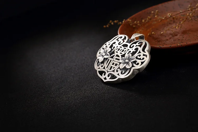 KJJEAXCMY Boutique jewe S990 серебристый выдолбленный филе рыбе драконе дверь безопасность и