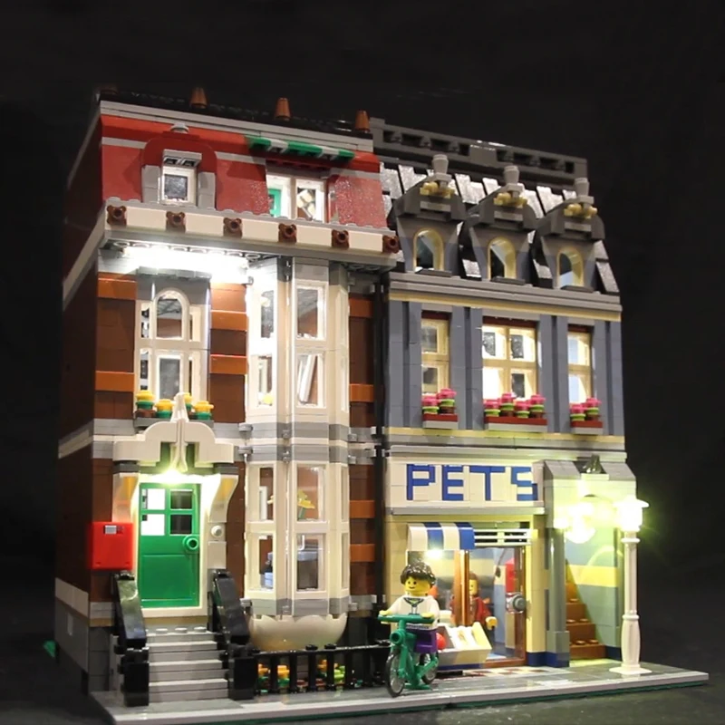 Светодиодный светильник для Lego 10218 строительные блоки Городской офис создатель