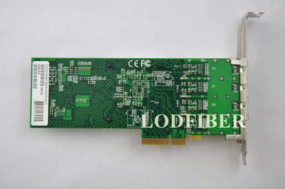 Адаптер для сетевого сервера INTEL I350 F4 Quad Port Fiber SFP Ethernet NHI350AM4 Nic от