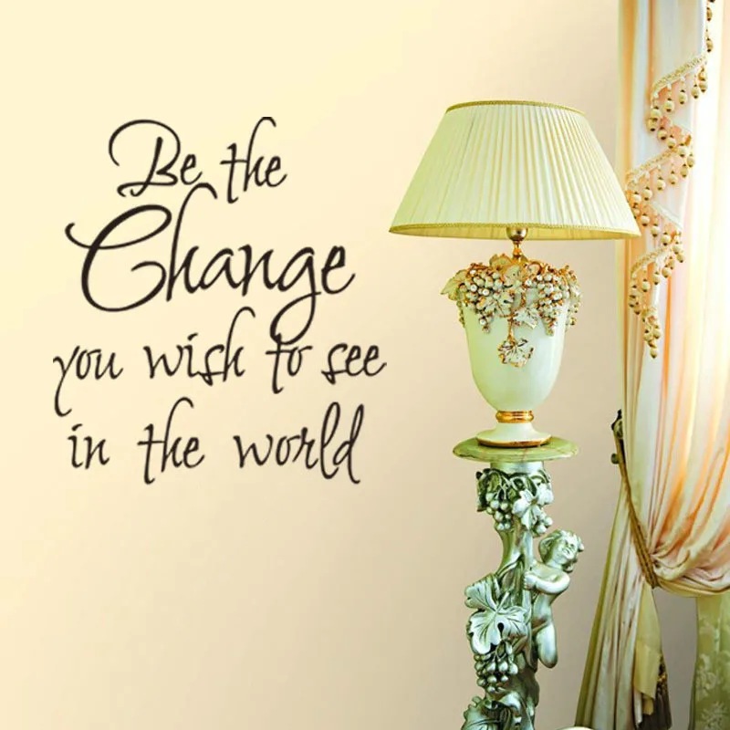 Будьте тем что вы хотите увидеть в мире обои виниловые наклейки настенные с