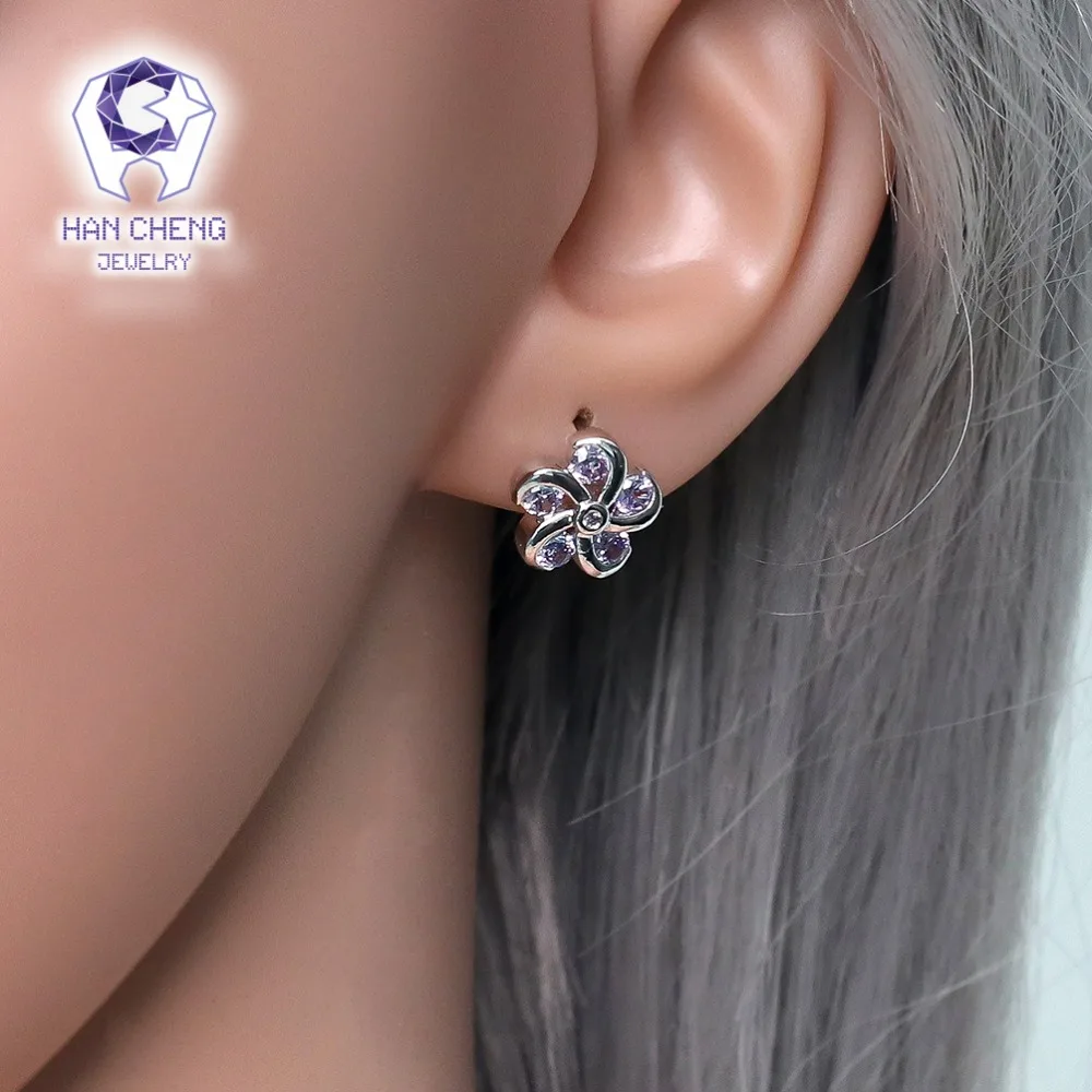 HanCheng новые модные очаровательные маленькие гвозди AAA циркон драгоценный камень