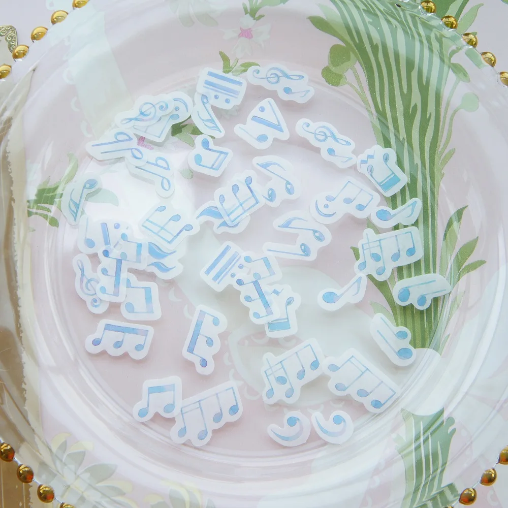 

38pcs Light Blue Musical Note Design Sticker As Gift Decoration Scrapbooking DIY Sticker Wedding Birthday Party Gift Seal