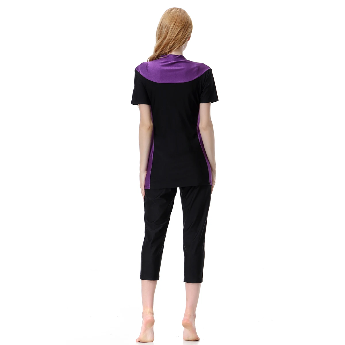 3 шт. Burkini плюс размер мусульманский Bademode Frauen хиджаб Купальник короткий рукав