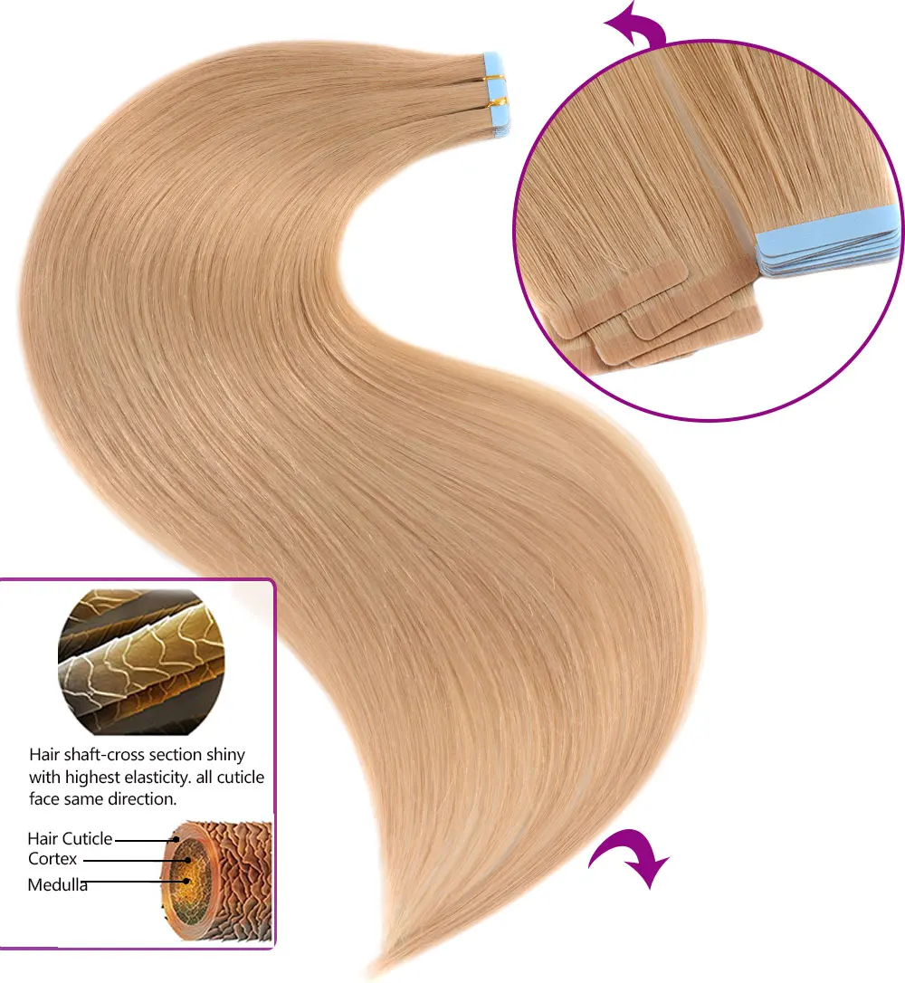 Remy прямые человеческие волосы на ленте для наращивания, образцы, Perfessional, салон, невидимый, кожный уток для наращивания, европейские волосы на ленте ins, 20 шт