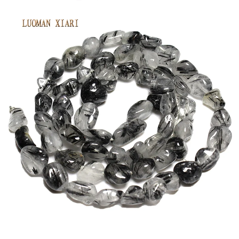 Оптом неправильной формы гравия 5-7 мм натуральная черная рутилированная