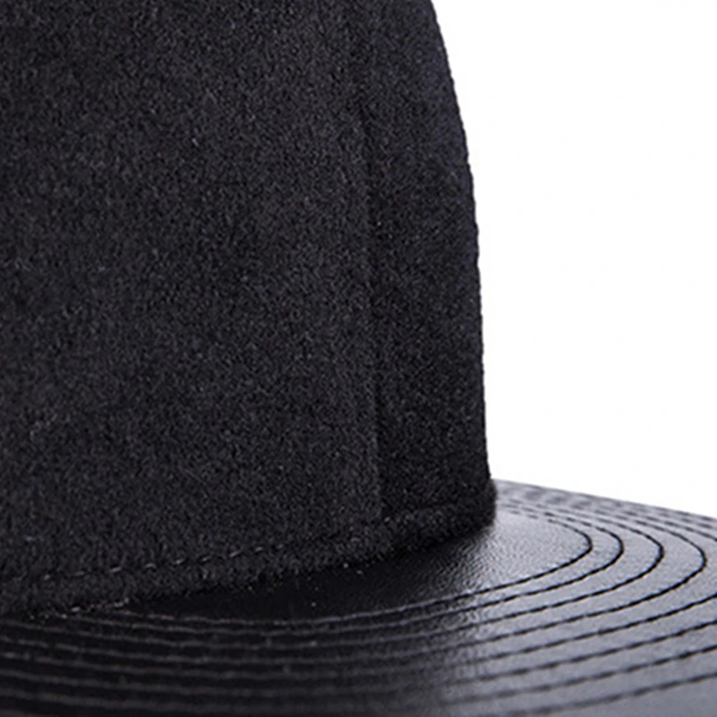 Высококачественные шерстяные зимние кепки Snapback однотонные бейсболки брендовые