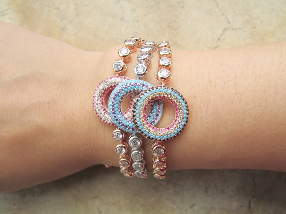 Акция 2017 красивый браслет для теннисной девушки с микрозакрепкой|bangles|bangle