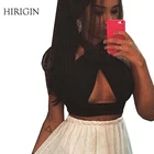 Сексуальный летний топ на бретелях с открытой спиной, на шнуровке, Женская майка, пляжный Повседневный укороченный топ, черная короткая майка, 2018