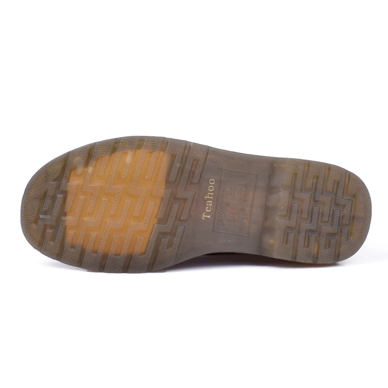 Женские туфли оксфорды осенне зимние винтажные на плоской подошве с круглым