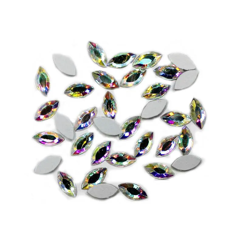 Кристалл AB 50 штук Пакет много форм и размеров стеклянные стразы плоская задняя