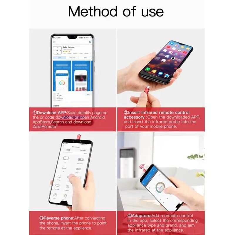 Тип-c смартфон ИК пульт дистанционного управления Лер адаптер для Android смартфон мини Инфракрасный Универсальный контроль все в одном Air Conditione