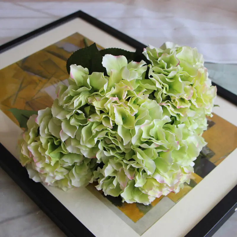 Искусственный Шелковый цветочный букет с 5 цветами Цветочная Гортензия