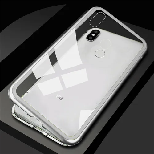 silver 360 чехлы с полной защитой для Xiao mi Red mi Note 7 Чехол из закаленного стекла красный mi Note 7 Магнитный флип-чехол для телефона xao mi Red mi note7 - Цвет: silver