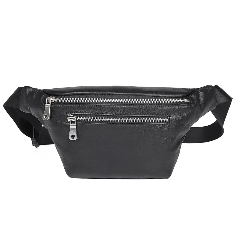 

Genuine Leather Waist Bag Cow Leather New Design Multi-function Waist Pack for Men Funny Pack 3015A