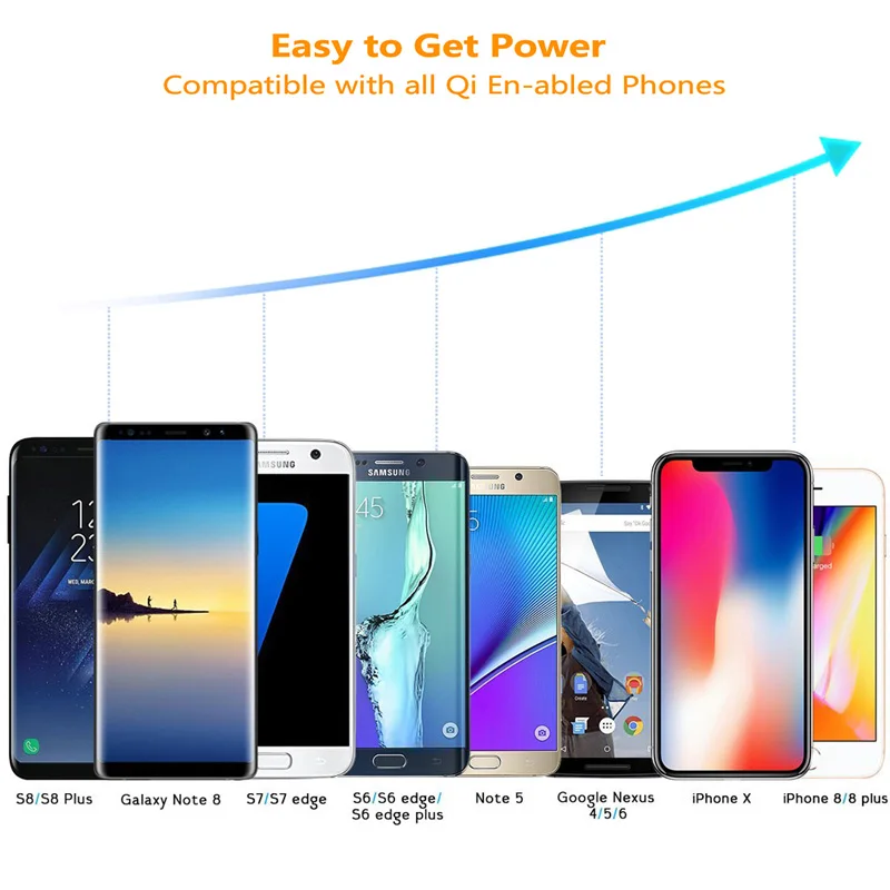 SHINEWOW Q70T беспроводное автомобильное зарядное устройство для iphone x 8 plus и черное с