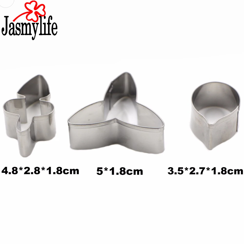 3 шт. резак для печенья из нержавеющей стали с лепестками орхидеи цветочный