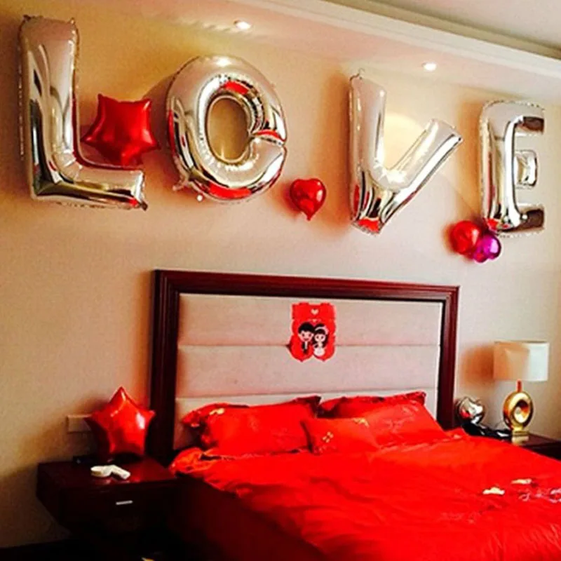 1 шт. 16 дюймовые фольгированные шары с буквенным номером I Love You для дня рождения