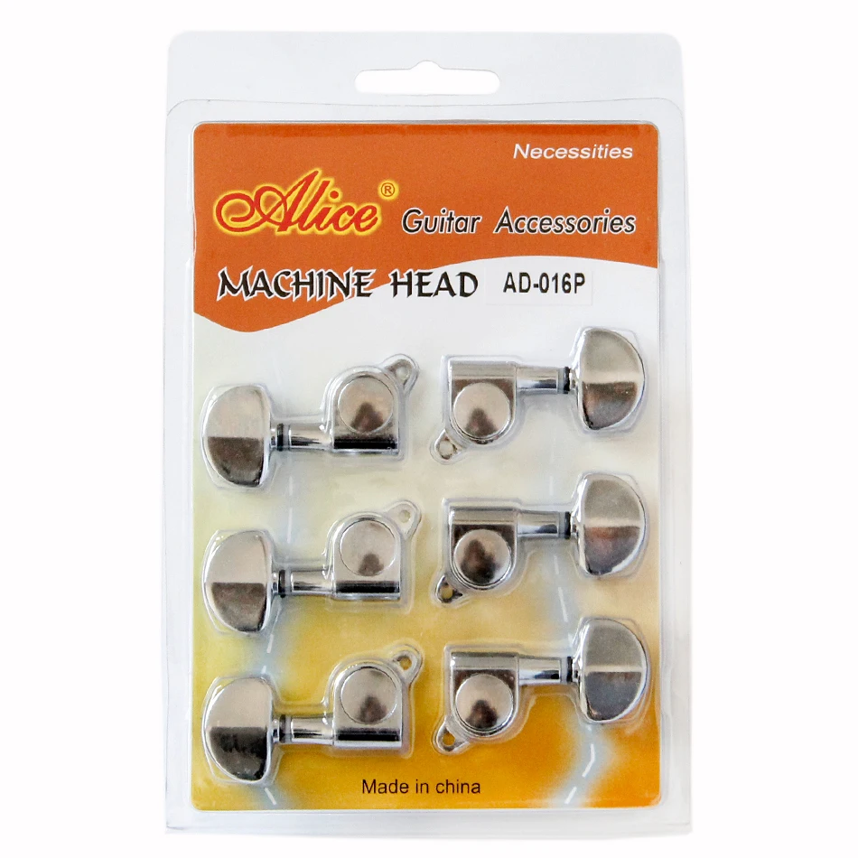 ALICE AD-016P Single Chrome-Plated Locked Left-hand Guitar Tuning Pegs Tuner Keys Accessories | Спорт и развлечения