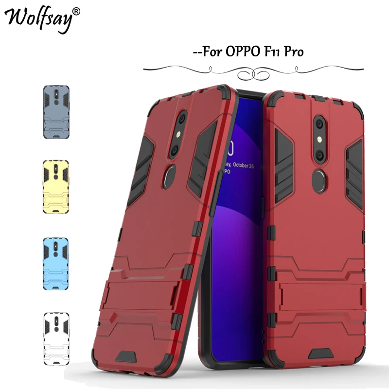 

Чехол OPPO F11 Pro, роскошный резиновый тонкий жесткий чехол для телефона из ПК, силиконовый чехол для OPPO F11 Pro, Fundas с подставкой