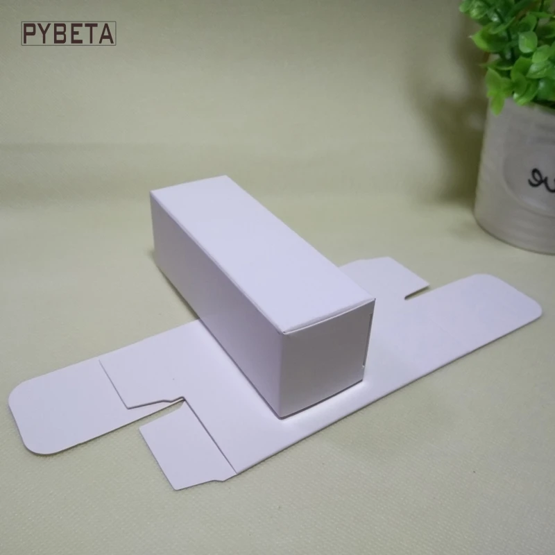 

500 шт./лот-3*3*12 см пустые белые бумажные упаковочные коробки