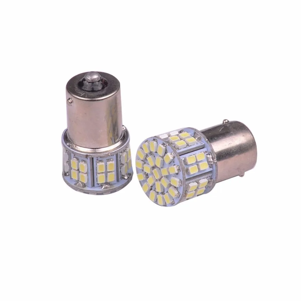

4 Lampadas 1156 BA15S 1 Polo 50 Leds Hiper Branca Re E Pisca - 1156