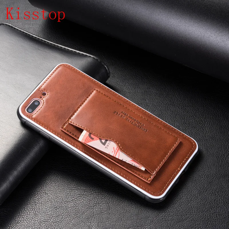 Kisstop Роскошный чехол для телефона из искусственной кожи iPhone 8 7 6 6S X XR XS MAX бумажник