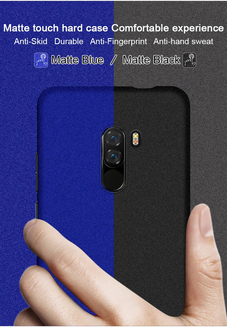 Xiaomi Pocophone F1 чехол IMAK матовый пластиковый чехол для задней крышки Pocophone F1 глобальная версия с пленкой
