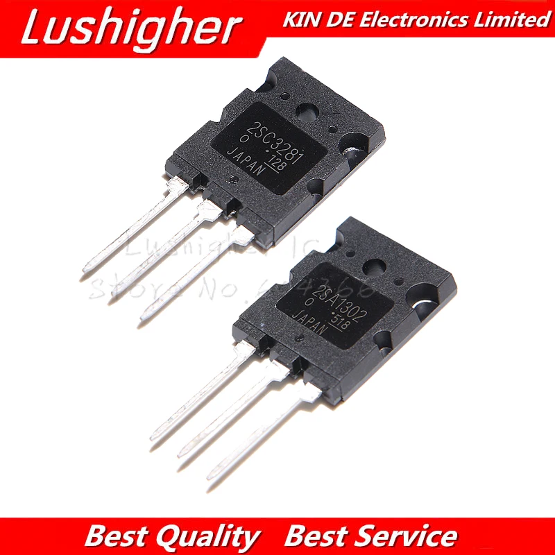 

10 шт./лот 5 шт. 2SA1302 + 5 шт. 2SC3281 TO-3P A1302 C3281 TO3P новый оригинальный