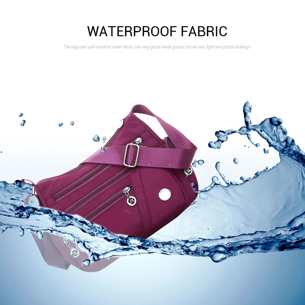 Однотонная нейлоновая водонепроницаемая сумка на плечо Женская Повседневная